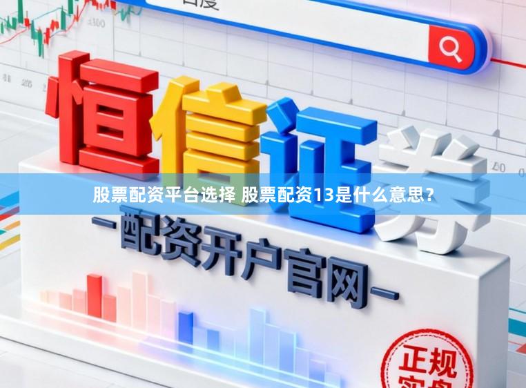 股票配资平台选择 股票配资13是什么意思？